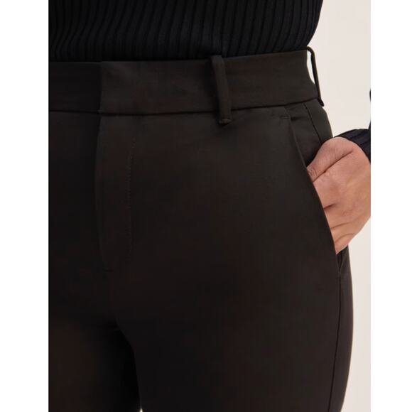 Everlane The Bi-Stretch Mid Rise Stretch Flare Leg Pant In Black Size 00 - Picture 3 of 9